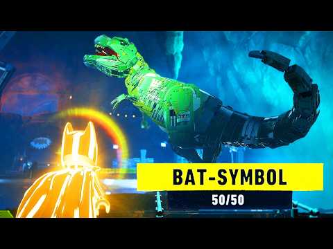 SECRET DINOSAUR UNLOCKED - All 50 Bat Symbol Locations in Lego Batman: Legacy of the Dark Knight!