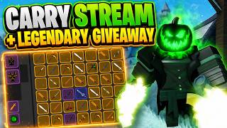 Dungeon Quest Reborn Livestream: LEGENDARY Giveaway + FREE Carries