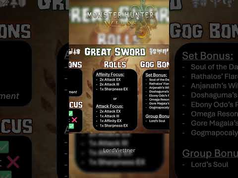 The *BEST* Artian GREAT SWORD Setup! [MH Wilds]