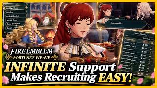 Fire Emblem: Fortune's Weave - INFINITE Support Trick! Recruit Everyone FAST