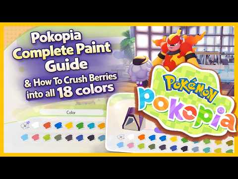 How to Get ALL Paint Colors in Pokémon Pokopia 🍓 Berry Crushing Guide