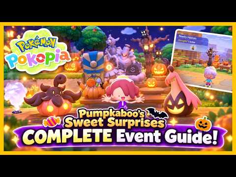 Pokémon Pokopia Halloween Event Guide — ALL Items, Pumpkaboo & Gourgeist!