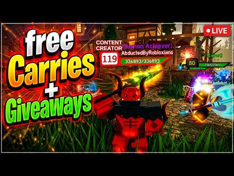 Dungeon Quest Reborn Livestream: FREE Carry + Giveaways