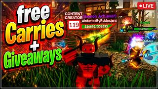 Dungeon Quest Reborn Livestream: FREE Carry + Giveaways
