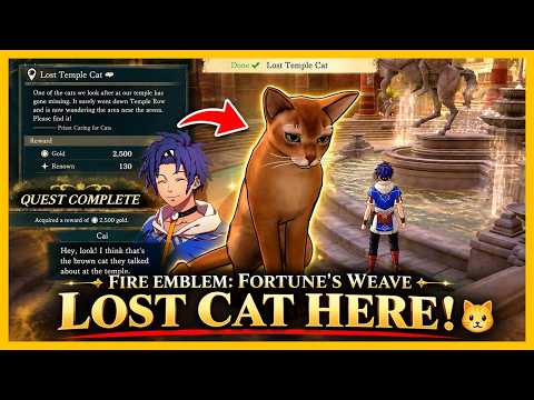 Fire Emblem: Fortune's Weave - Lost Temple Cat Location Guide!